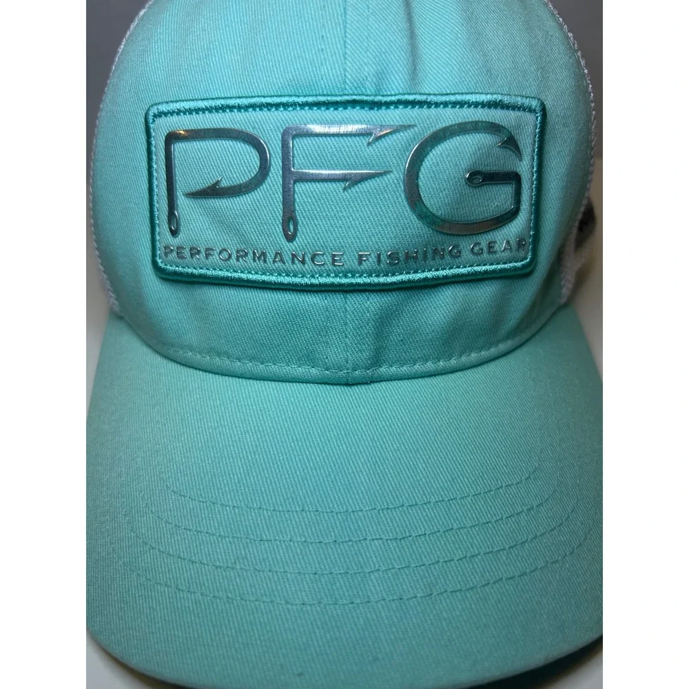 Columbia PFG Mesh Back Trucker Hat Kids Youth O/S Performance Fishing‎ Gear Teal